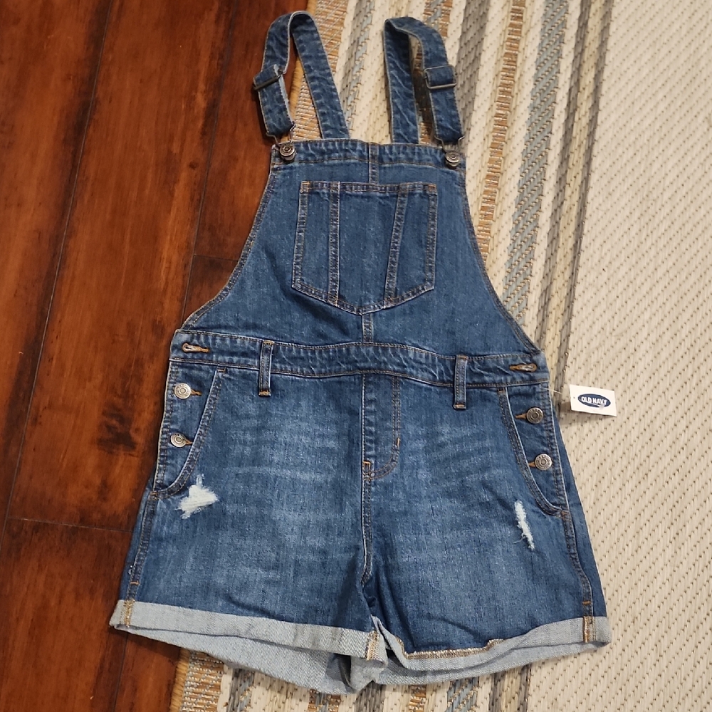 Old Navy Denim Overall Shorts